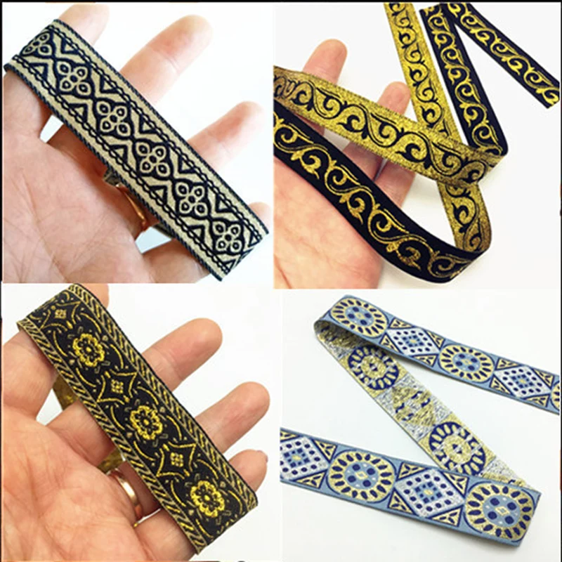Золотистый и черный ленты Grosgrain в горошек мелкую клетку лента клетчатая