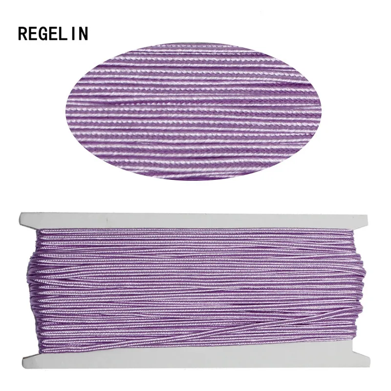 light purple REGELIN(около 30 метров 3 мм) Китайский шнур из нейлона, змеиный живот, шнуры для самостоятельного изготовления китайских узлов - Цвет: light purple