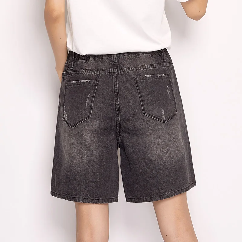 LEIJIJEANS Новое поступление летние свободные женские шорты размера плюс с принтом