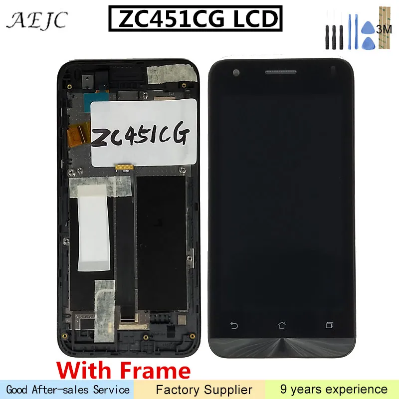 Для Asus Zenfone C ZC451CG Z007 матрица ЖК дисплея с сенсорным экраном дигитайзер полная