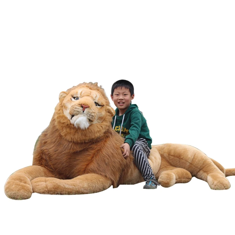 Dorimytrader Jumbo Domineering Lifelike Animal Lion Плюшевые игрушки Большой симулятор Коллекция