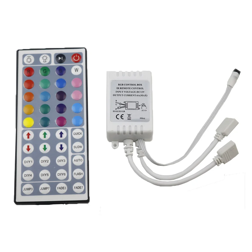 44 клавиши один соединитель ИК пульт дистанционного управления RGB выход DC12V 2 порта