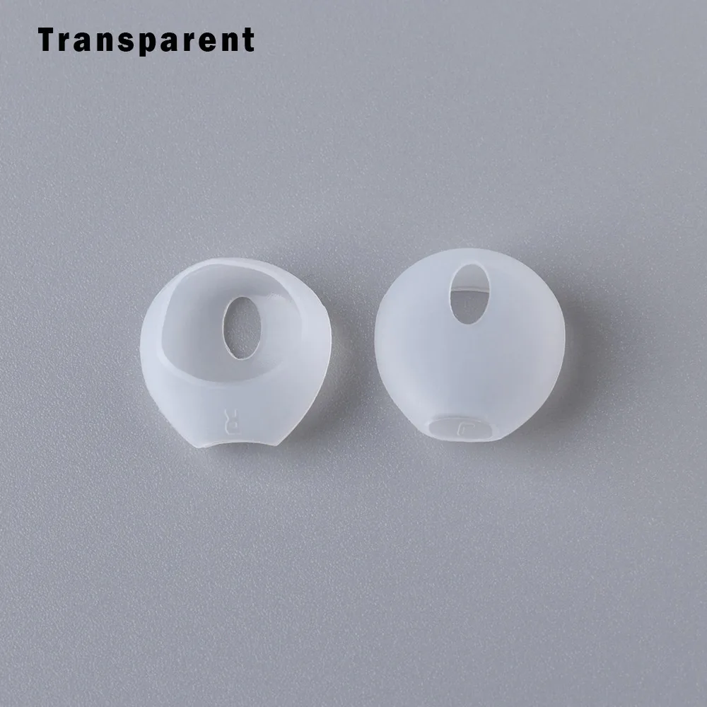transparent 1 пара силиконовых Противоскользящих противоударных гарнитура для airpods чехол Чехол удобные ушные крючки наконечники для наушников колпачки для iPhone амбушюры - Цвет: transparent