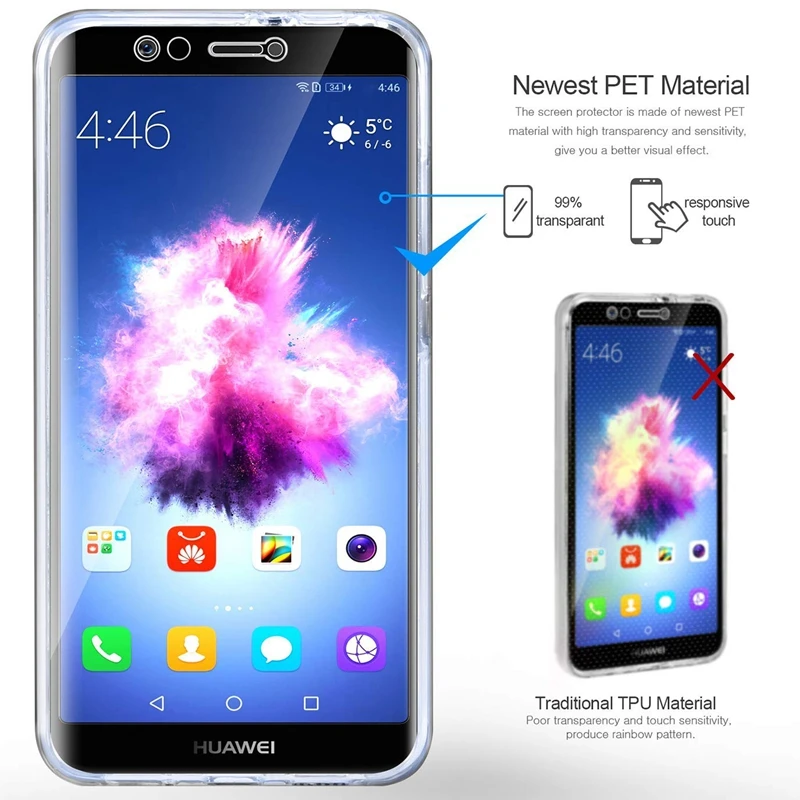 Передний+ задний Чехол для huawei P Smart Plus P30 P20 Pro mate 20 10 Honor 10 Lite Nova 3 3i 360 градусов полный корпус прозрачный TPU+ PC