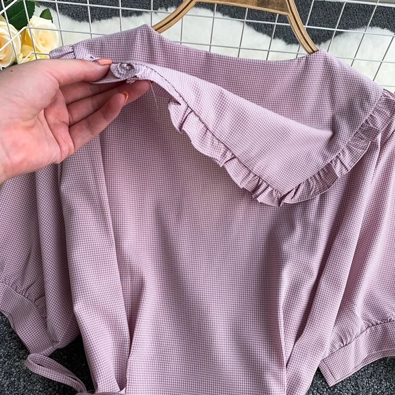 2019 новые модные женские платья деревянный Ушастый костюм воротник Короткие