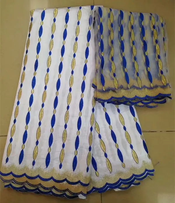 Coffee bazin getzner with orange stripes embroidery 5yards match 2yards tulle lace for sewing african new dress Oct-7-2017 | Дом и сад
