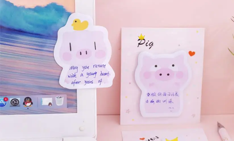 30 листов/1 шт. блокнот для заметок Kawaii Канцелярские милые Стикеры для планировщика липкие листы для заметок Kawaii школьные принадлежности Post-it