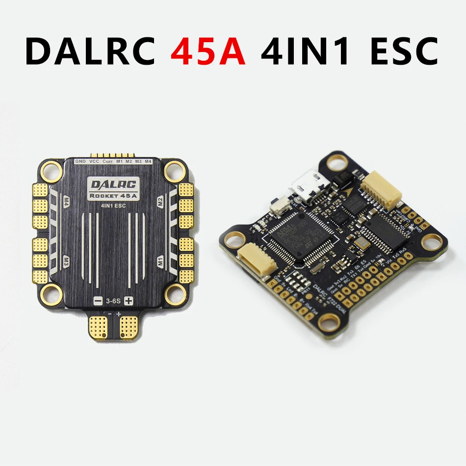 DALRC Rocket 45A 4 в 1 ESC 30 5*30 5 мм 3 6S BLheli32 поддержка DShot1200 STM32f051 FPV Бесщеточный & F722 DUAL