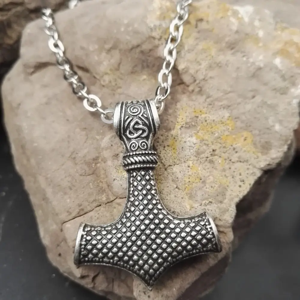 1 шт. дропшиппинг колье с кулоном в стиле викингов молот Mjolnir огромный Молот Тора