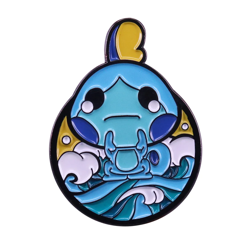 Sobble твердая Эмаль Булавка Покемон го брошь с изображением героев игр Новинка вечерние сувениры