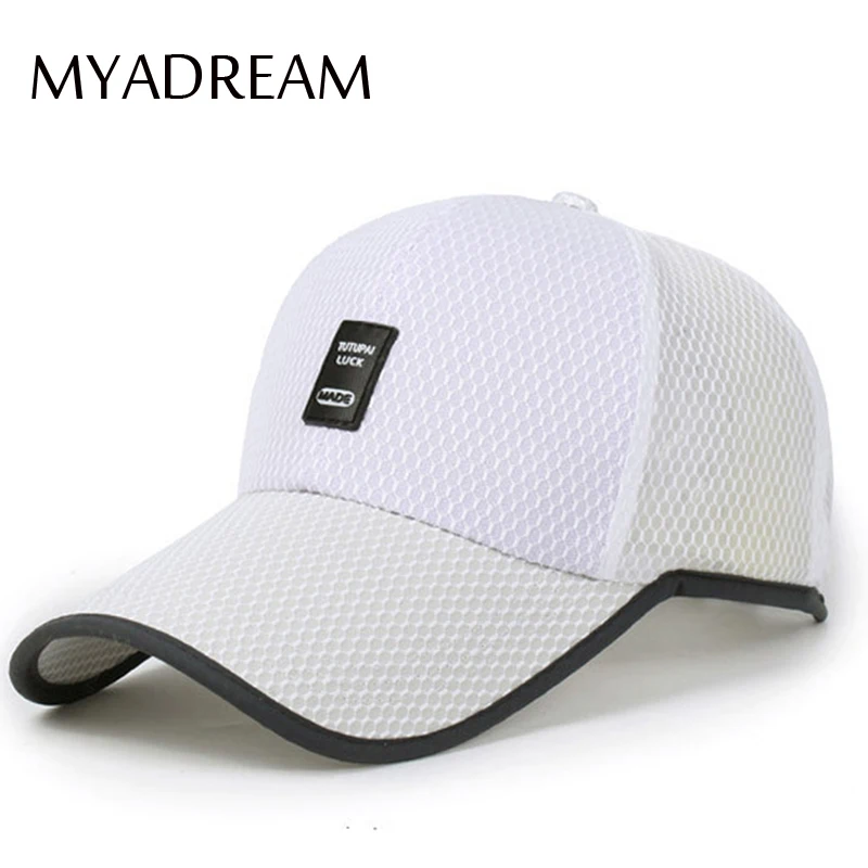 Бейсболка MYADREAM сетчатая для мужчин и женщин с буквенным логотипом летняя дышащая
