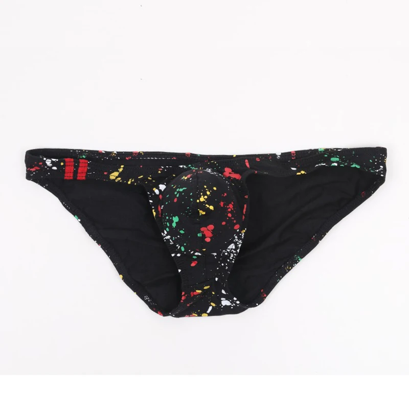 Хлопковые мужские трусы с низкой талией удобные принтом сексуальные модные