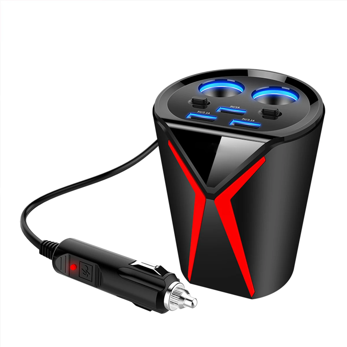 Автомобильное зарядное устройство HY18 с тремя портами USB Интеллектуальное