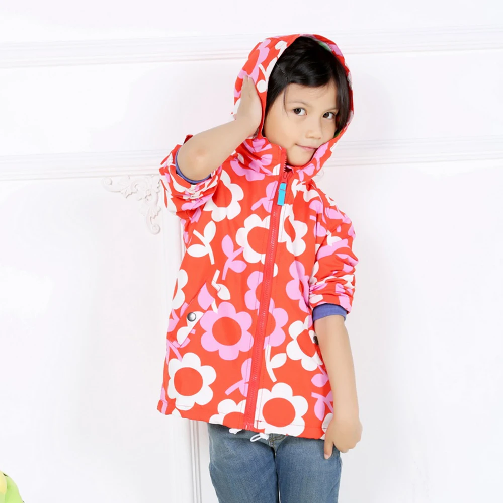 M30 Spring Autumn Fashion Big Flowers Thin Coat Child tops Padded Lining Jacket Hoodies Keep Warm Tops Outwear Girl | Детская одежда и
