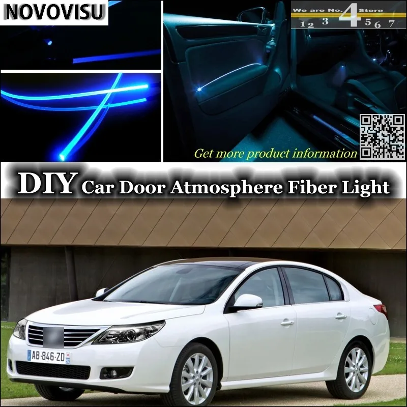

NOVOVISU For Renault Latitude / Samsung SM5 / Safrane interior Ambient Light Atmosphere Fiber Optic Lights Inside Door Panel