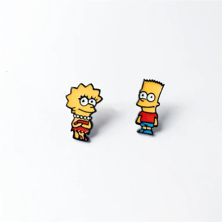 COSANER simpsonsss модные аниме мультфильм серьги гвоздики для женщин девочек детей