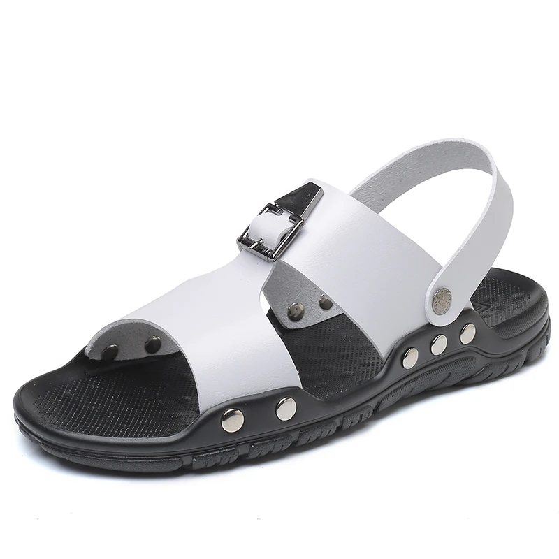 Сандалии мужские из натуральной кожи босоножки в британском стиле повседневные