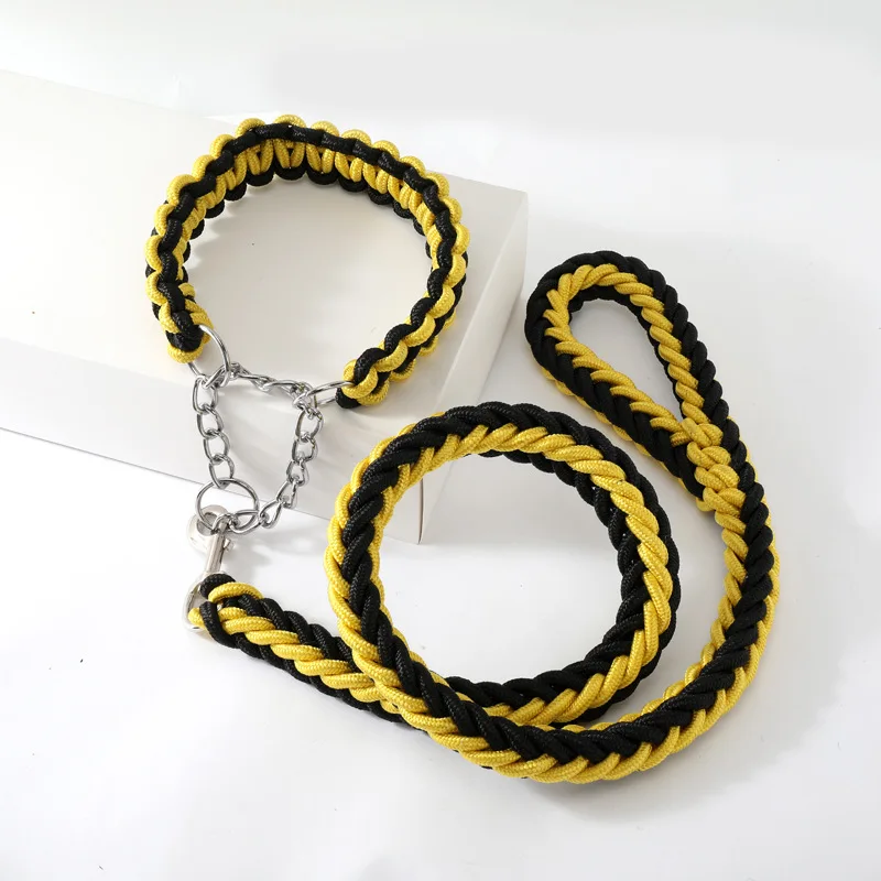 Black and Yellow Set Petshy 1,3 м большой поводки для питомцев, собак металлический P цепи пряжки Двухрядное выдвижной автоматический поводок для средние и большие собаки - Цвет: Black and Yellow Set