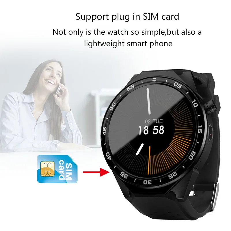 Android смарт часы 3G Bluetooth монитор сердечного ритма WIFI фитнес трекер индивидуальные