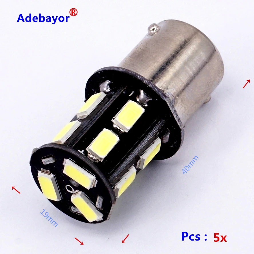 5X DC 12V led авто Стайлинг светильник ing s25 13SMD 1156 p21w ba15s 13 светодиодов SMD 5630 5730 указатель