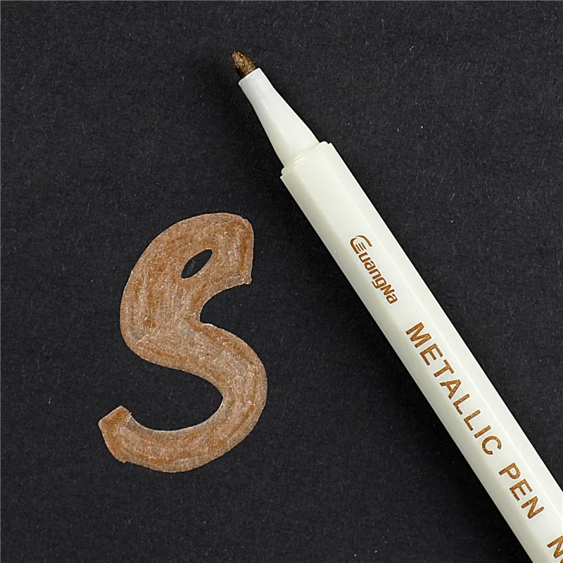 Light brown 20 цветов металлическая Микрон ручка детальная маркировка металлический маркер для альбома черная бумага для рисования школьные товары для рукоделия белая краска ручка - Цвет: Light brown