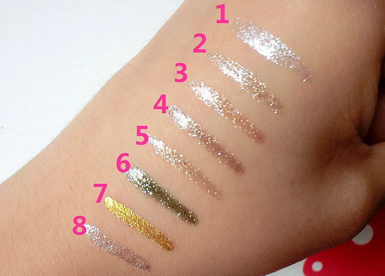 Профессиональная Косметика с блестками 7 цветов водостойкий мерцающий пигмент
