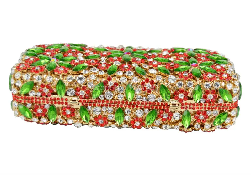 LaiSC Fashion luxury women Clutch bags flower evening Bridal wedding Purse pochette Golden Ladies soiree bag SC065 | Багаж и сумки