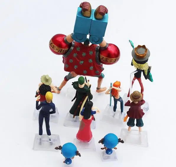 10 шт./лот цельная Обезьяна D. Фигурки героев Luffy Roronoa Zoro Nami Usopp Sanji Tony Chopper Nico Robin из