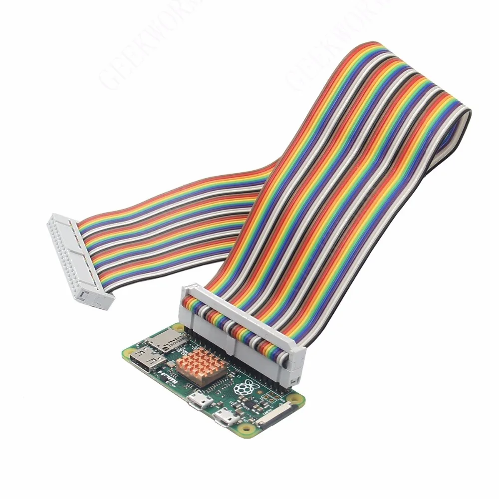 Geekworm Raspberry Pi Zero W GPIO кабель + USB OTG мини Hdmi адаптер 2x20 контактный штекер медный
