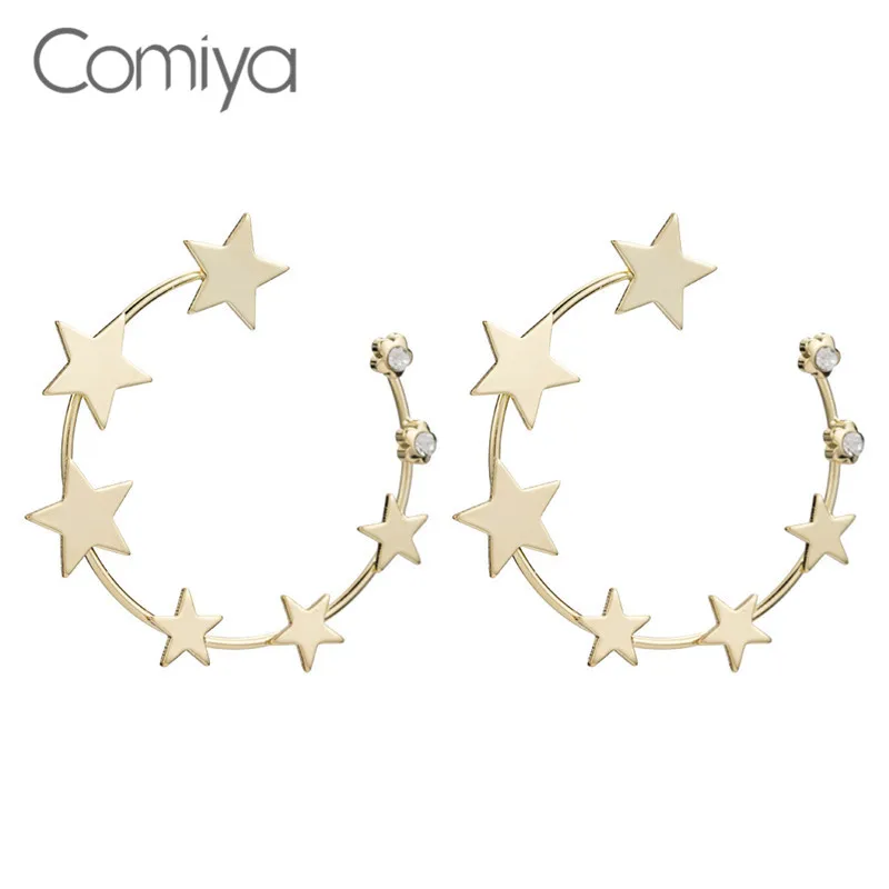 Женские серьги-гвоздики Comiya Feminino Boucle D'oreille Femme модные серьги золотого цвета с