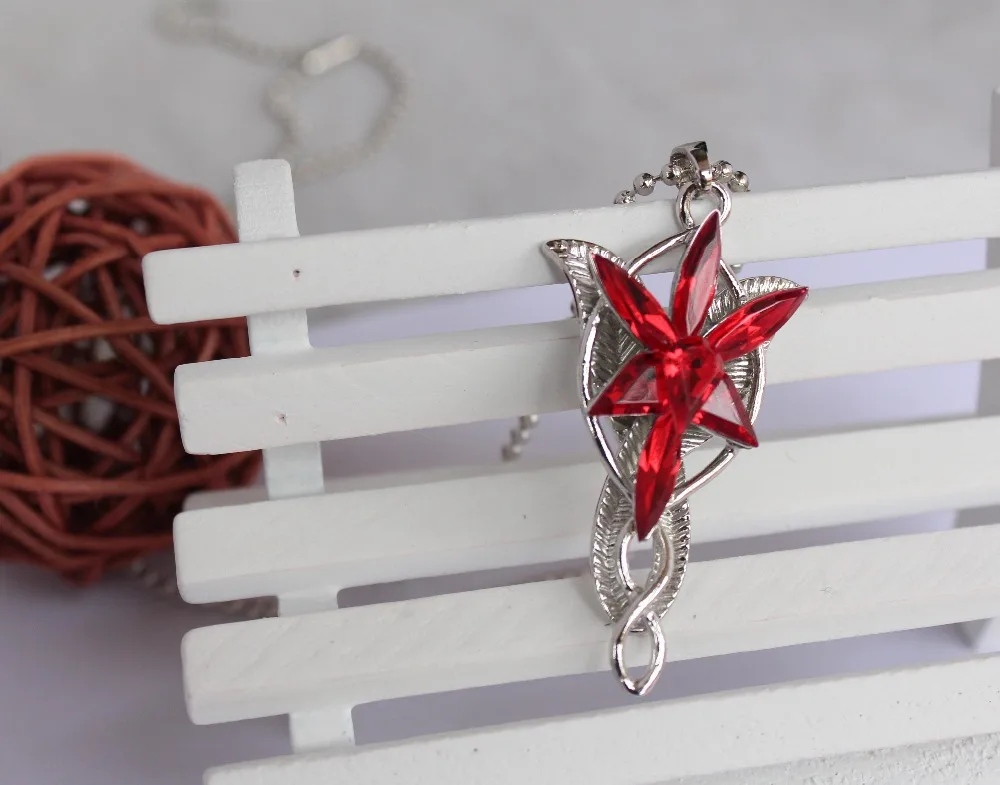 Лянжи 2017 Новая Мода LOTR Властелин Эльфов Leaf Necklac Цепь Evenstar Арвен Ожерелье