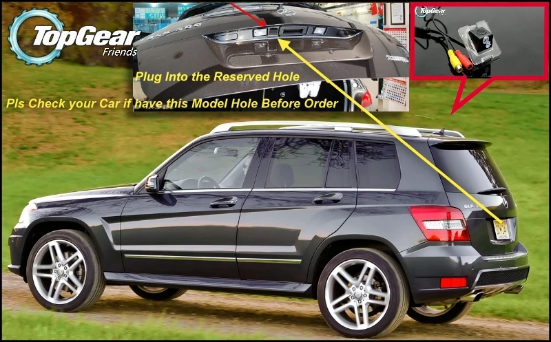 

Камера заднего вида для Mercedes Benz GLK MB X204, CCD + RCA