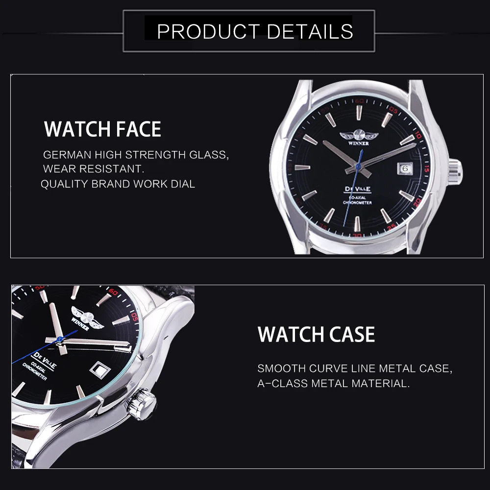 Победитель официальный бренд роскошные классические часы Мужские