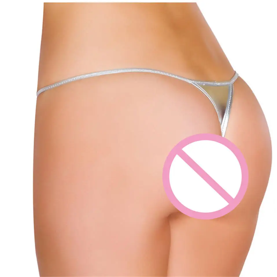Блестящие г строка микро мини стринги сексуальные трусики Эротическое белье