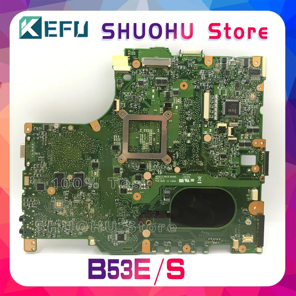 Материнская плата KEFU для ноутбука ASUS B53S B53E/S REV2.1 протестированная 100% рабочая