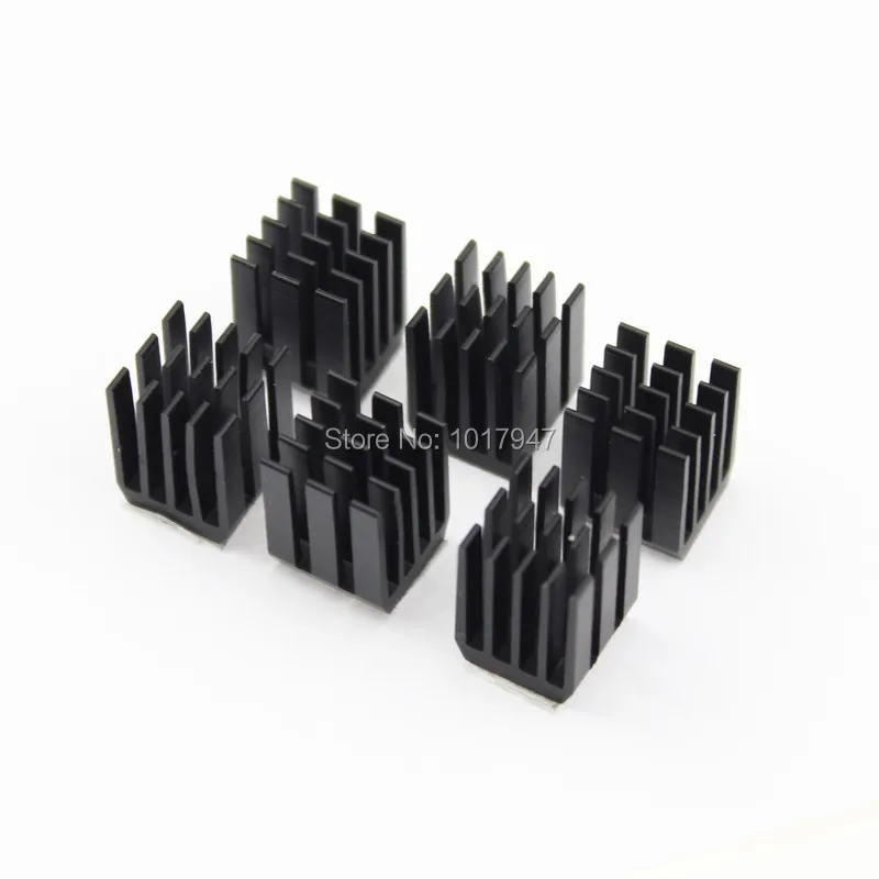 50 шт./партия черный 9 мм x 12 чип радиатор алюминиевый радиатор|aluminum heatsink|radiator aluminum