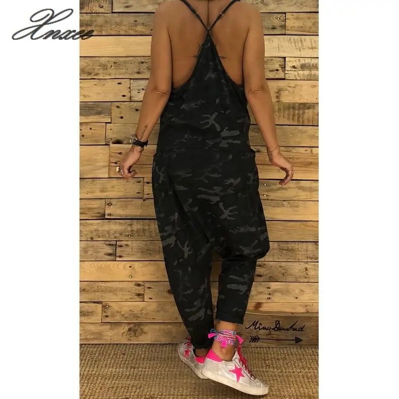 2020 explosion women's new sling camouflage jumpsuit | Женская одежда