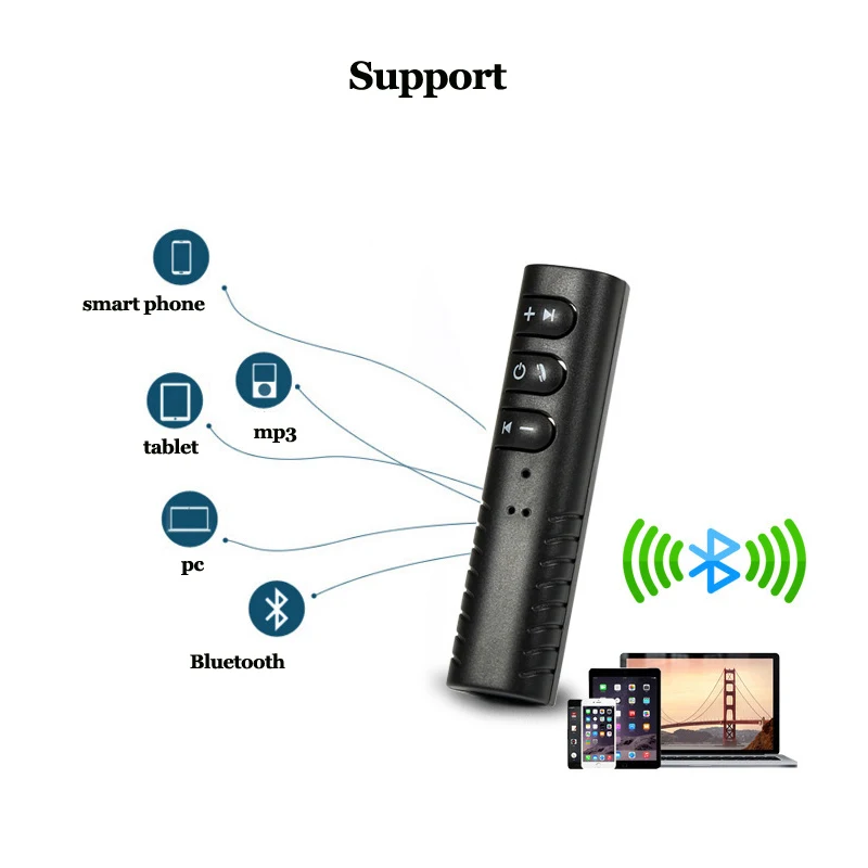 Автомобильный Bluetooth приемник AUX 3 5 мм разъем Handsfree Call адаптер автомобильный