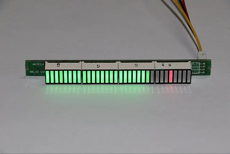 32 светодиодные музыкальные электрические индикаторы уровня УФ измеритель звука