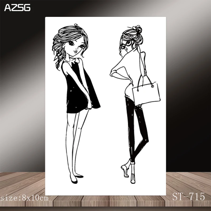 AZSG Sexy Girl Clear Stamps/Seals For DIY Scrapbooking/Card Making/Album Decorative Silicone Stamp Crafts | Дом и сад