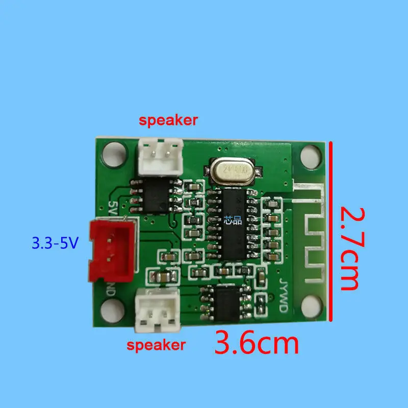 Аудиомодуль Bluetooth цифровой усилитель мощности доска 3 Вт + двойной динамик для