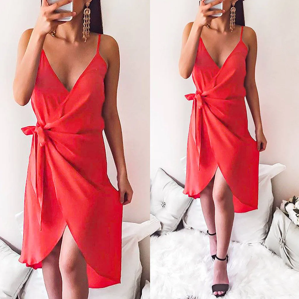 Одежда Vestido De Festa женское платье сексуальное однотонное на бретельках v образный