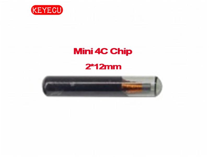 Чипы для автомобильных ключей Keyecu стекло транспондера Mini ID4C (TP02) площадка: 2 мм * 12