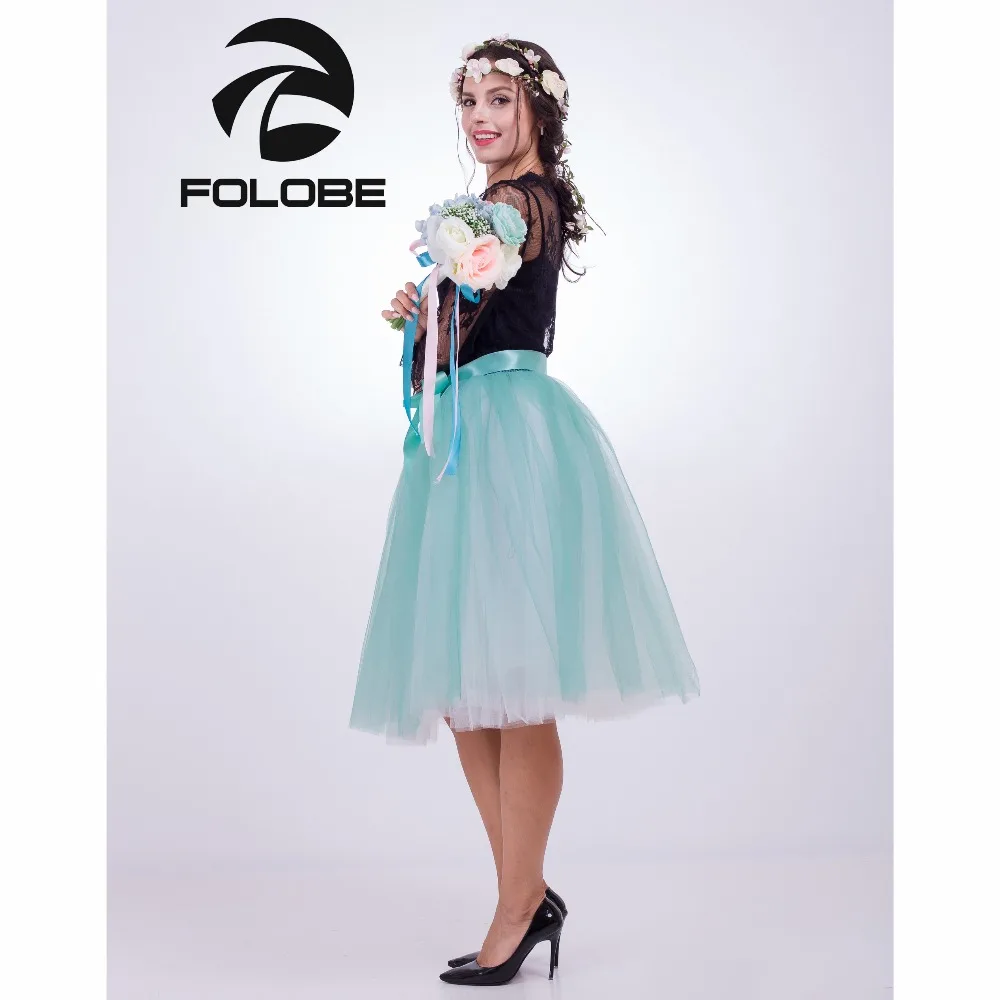 FOLOBE 7 стилей 65 см длинное бальное платье юбка-пачка из тюля Женская