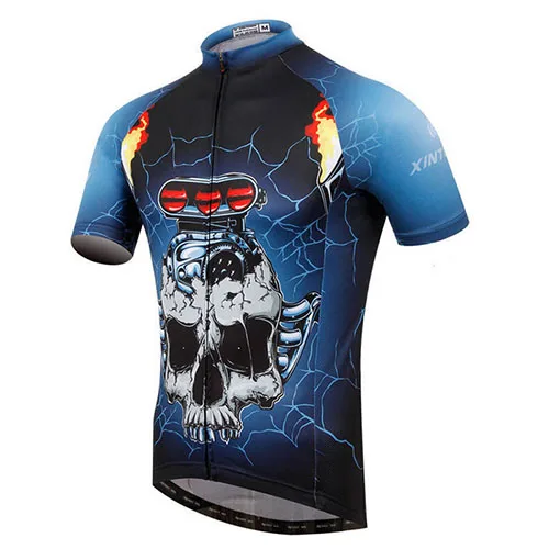 Новые мужские веломайки Ropa Ciclismo Mtb велосипед спортивные топики короткий рукав велосипедная одежда рубашки для мотокросса сигары череп - Цвет: CC0370