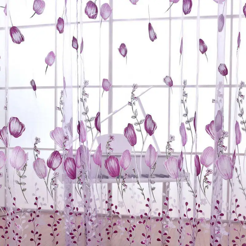 Оконные Занавески s прозрачная вуаль тюль для спальни гостиной балкона кухни