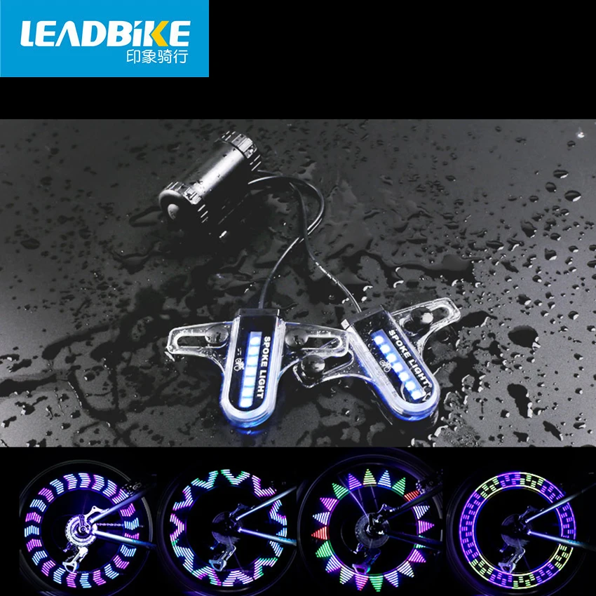 Leadbike велосипедные шины передние/задние фары 14 светодиодных спицевых колес