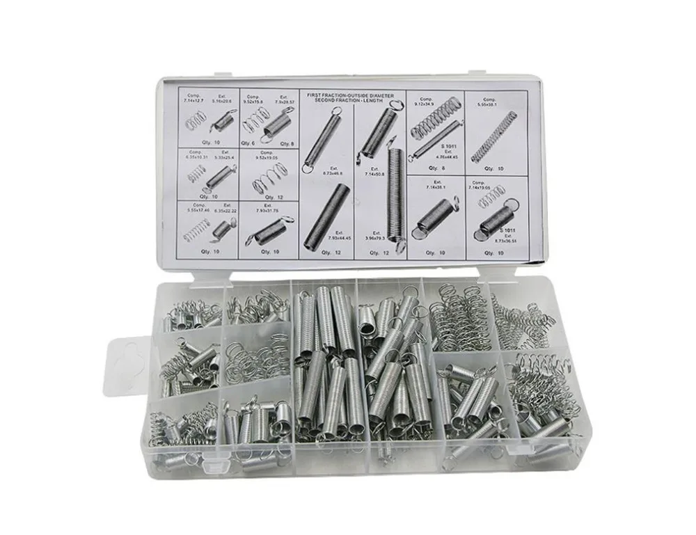 

High-quality hardware spring set compression spring, tension spring 200pcs