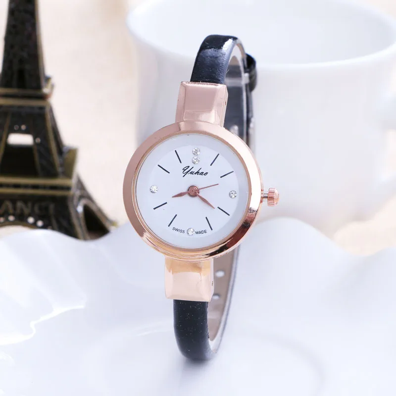 leather strap watches women fashion casual ladies quartz watch relogio feminino 2015 montre femme vintage hand clock waterproof|watch faces for bead