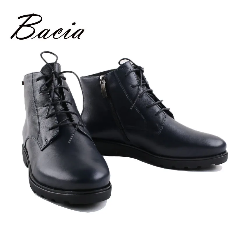Bacia Новинка 2016 года — невысокие женские ботильоны с круглым носком и отделкой из